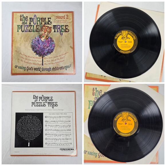 The Purple Puzzle Tree Record Album Set of 6 Seeing God Through Childrens Eyes - Picture 3 of 8